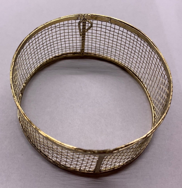 Dekoanhänger aus Metall-Gitter, Kreis gold